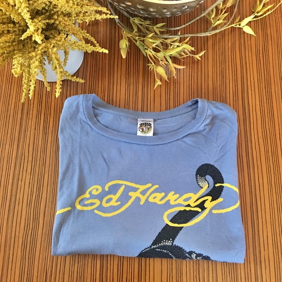 ‼️SOLD‼️Ed Hardy Black Panther Sequin Tshirt